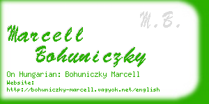 marcell bohuniczky business card